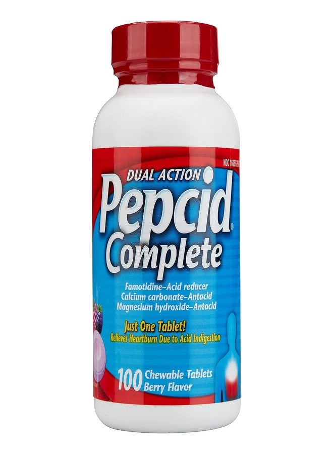 Pepcid Complete Dual Action Chewable Tablets Berry Flavor (100 Count) (3 Pack) - Image 1